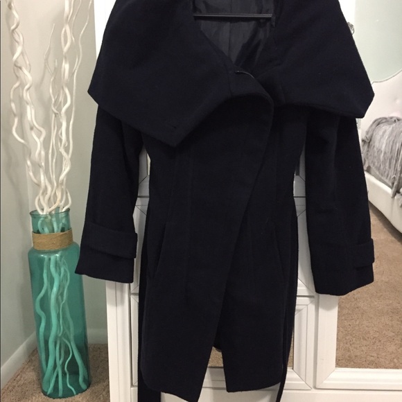 THML Jackets & Coats Navy Blue Dress Coat Poshmark